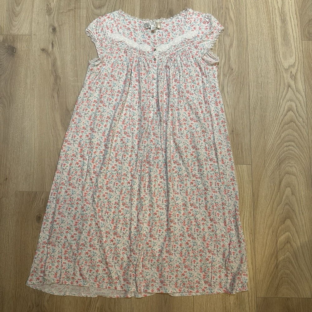 Eileen West Pink Floral Nightgown